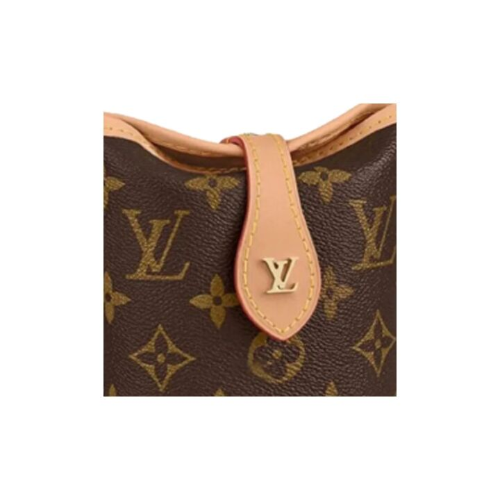 LOUIS VUITTON FOLD ME系列 经典老花 涂层帆布 薯条包手机包单肩斜挎包 迷你 女款 棕色