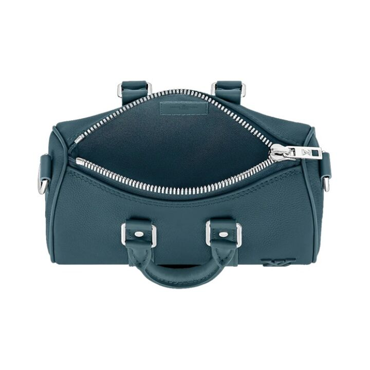 LOUIS VUITTON Keepall系列 XS 可调节拆卸肩带Aerogram皮革斜挎包 男女同款情侣款 蓝色