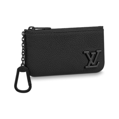 LOUIS VUITTON Portefeuille 金属字母徽标信封翻盖开合 小牛皮 钱包 男款