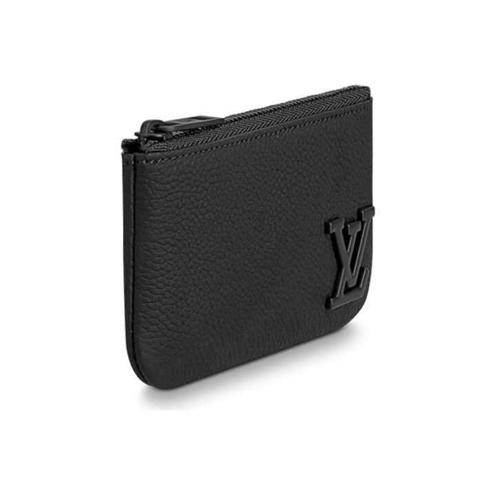 LOUIS VUITTON Pochette Cle Aerogram金属LV标识 皮革 卡包零钱包钥匙包 男款 黑色