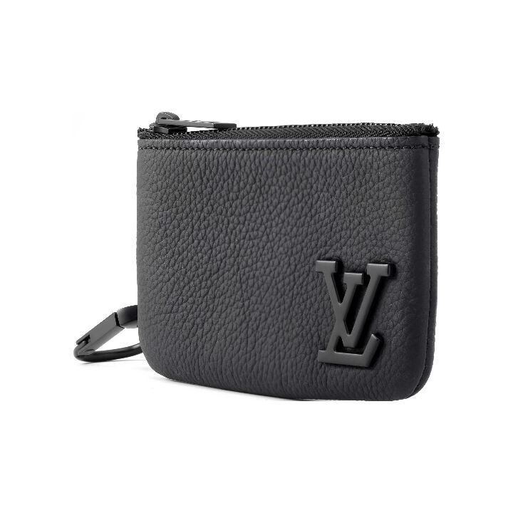 LOUIS VUITTON Pochette Cle Aerogram金属LV标识 皮革 卡包零钱包钥匙包 男款 黑色