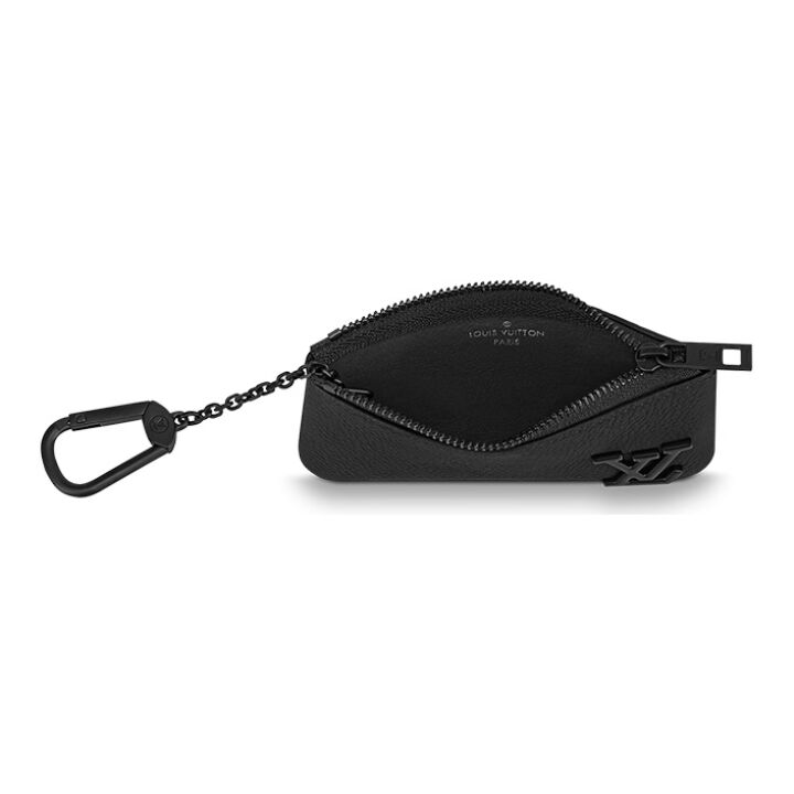 LOUIS VUITTON Pochette Cle Aerogram金属LV标识 皮革 卡包零钱包钥匙包 男款 黑色