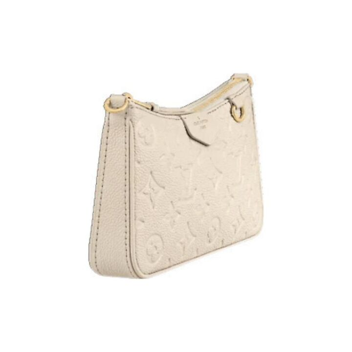LOUIS VUITTON Easy Pouch On Strap 老花 压纹牛皮 单肩包 女款 奶油白