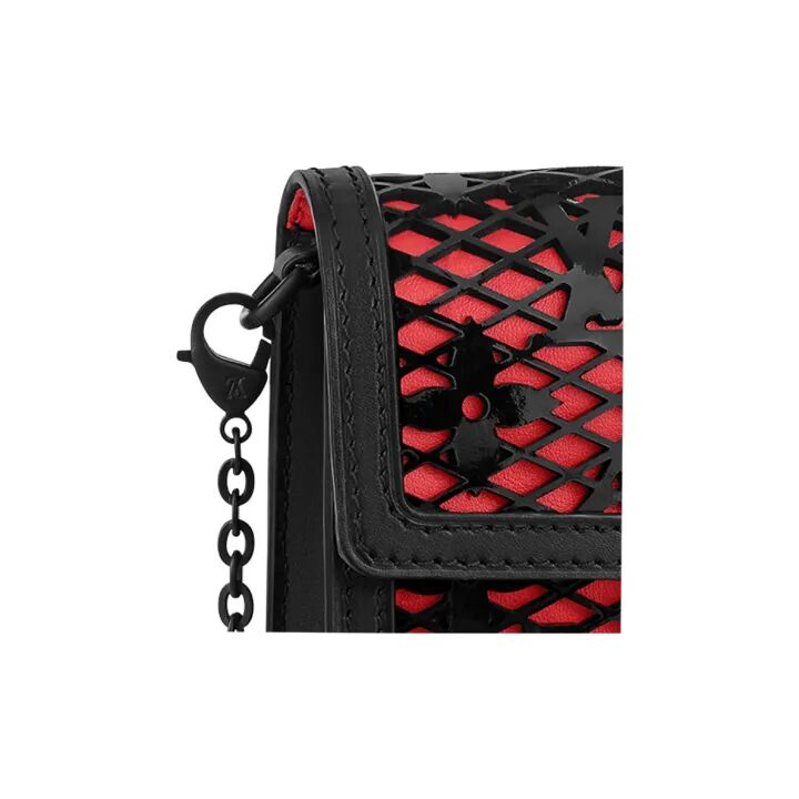 LOUIS VUITTON Dauphine系列 经典老花漆面牛皮革 链条包 腋下包单肩包 女款 红色