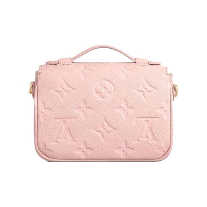 LOUIS VUITTON Micro Metis 可拆卸链条 粒面压花牛皮 邮差包手提单肩斜挎钱包 迷你 女款 玫瑰粉
