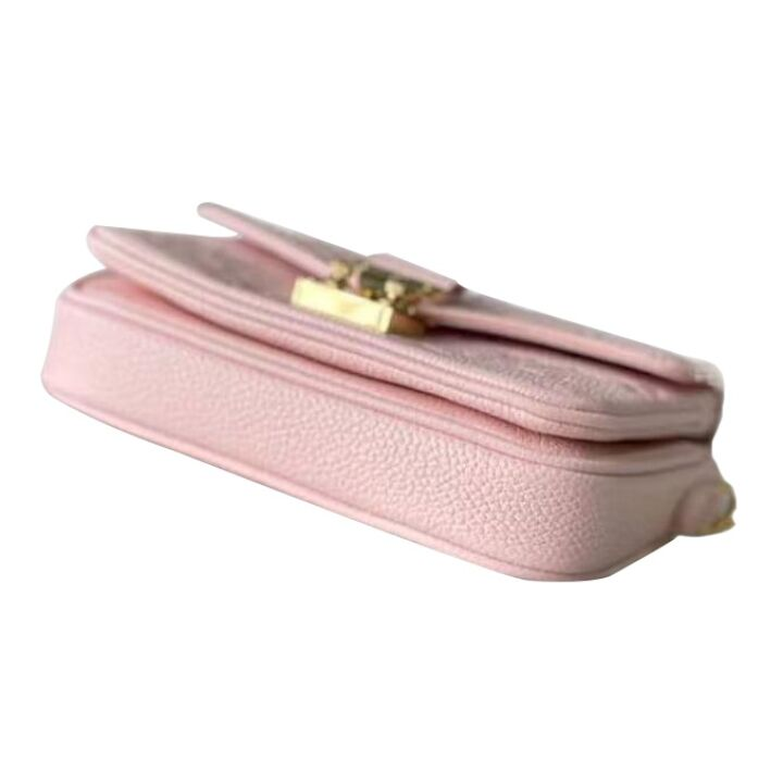 LOUIS VUITTON Micro Metis 可拆卸链条 粒面压花牛皮 邮差包手提单肩斜挎钱包 迷你 女款 玫瑰粉