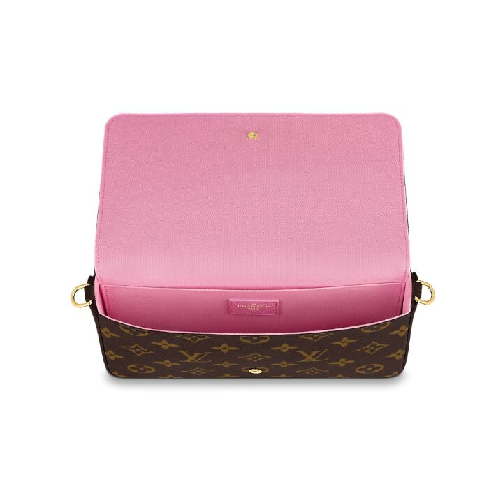 LOUIS VUITTON Pochette Félicie 老花涂鸦巴黎系列 牛皮 三合一链条包斜挎单肩包 女款 棕色