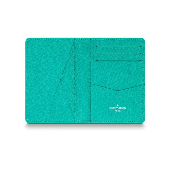 LOUIS VUITTON 品牌大Logo涂鸦图案 涂层帆布 卡包钱包 男款 绿色/黑色