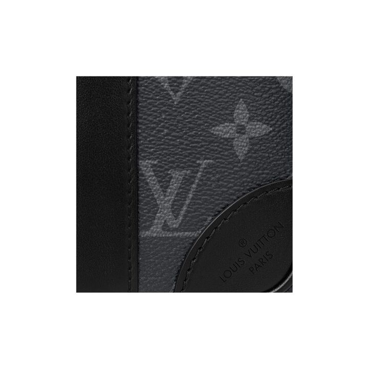 LOUIS VUITTON Pochette Kasai 老花满印拉链开合 帆布 手拿包 男款 黑色