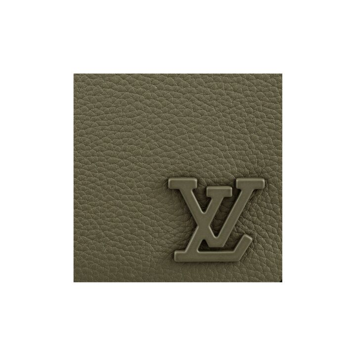 LOUIS VUITTON Fastline系列 品牌Logo可拆卸可调节肩带 皮革 单肩斜挎钱包 男款 卡其绿