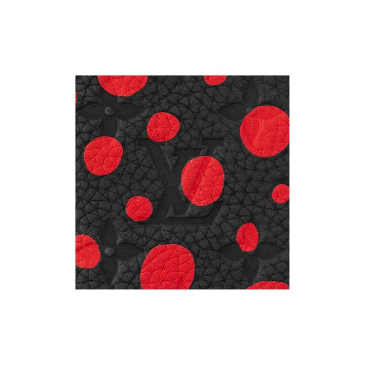 LOUIS VUITTON x Yayoi Kusama草间弥生 联名款 Pocket Organizer 红色波点老花压纹 牛皮 钱包 男款 黑色