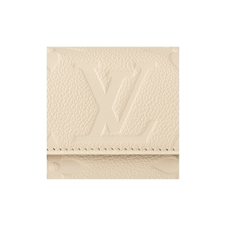 LOUIS VUITTON IVY 老花压印链条 牛皮革 法棍包腋下包手提包单肩包 女款 奶油白