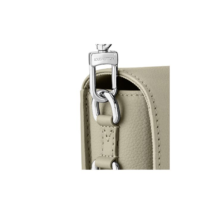 LOUIS VUITTON Fastline 可拆卸可调节肩带磁性闭合翻盖 牛皮 单肩斜挎钱包 男款 灰绿色