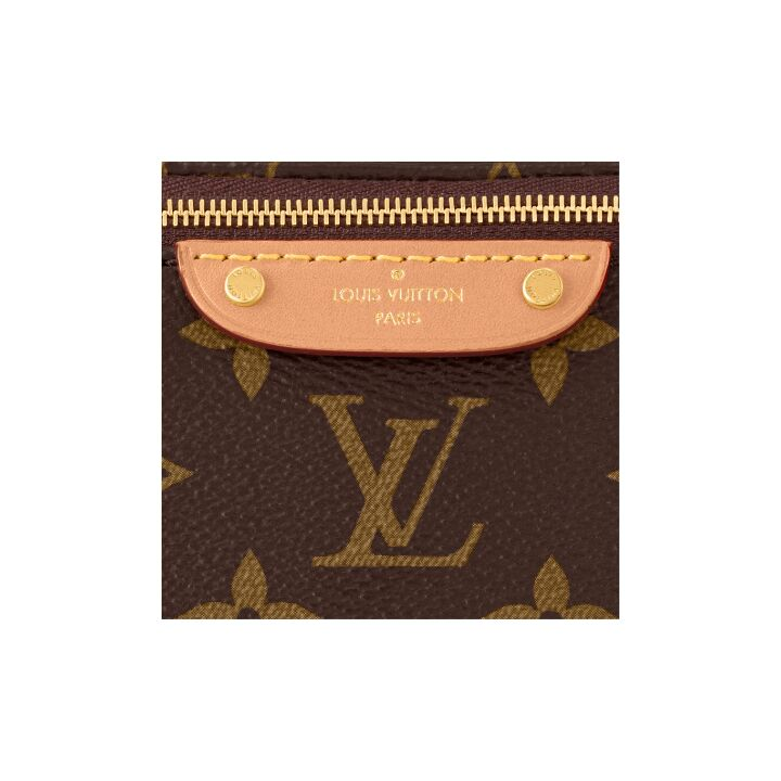 LOUIS VUITTON Bumbag 满印老花可拆卸可调节肩带链条 涂层帆布拼牛皮革饰边 胸包单肩斜挎腰包 迷你 女款 棕色
