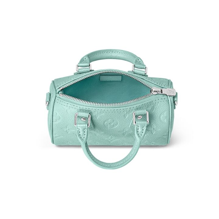 LOUIS VUITTON Speedy Nano 可拆卸可调节肩带 压纹牛皮 手提单肩斜挎包 迷你 女款 薄荷蓝