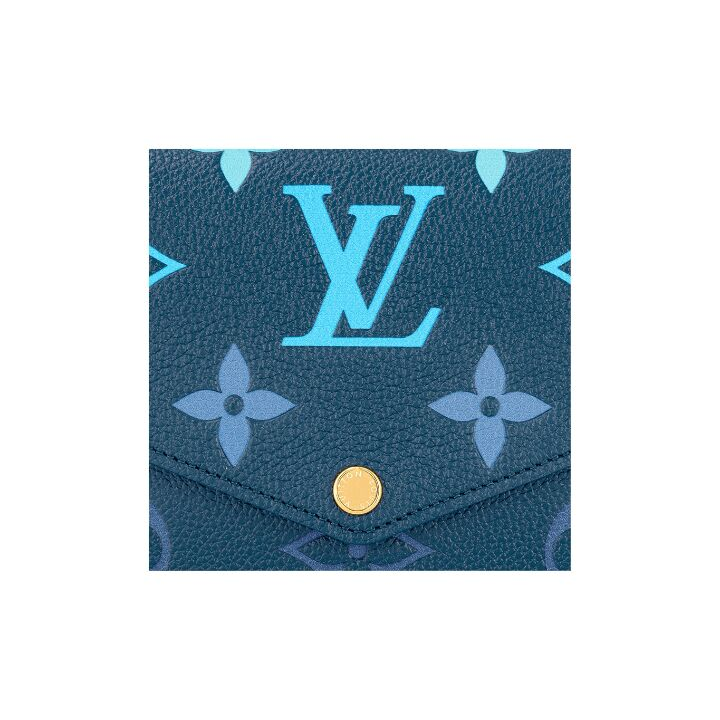 LOUIS VUITTON Pochette Félicie 可拆卸链条按扣闭合 牛皮革 三合一斜挎单肩包 女款 深蓝色