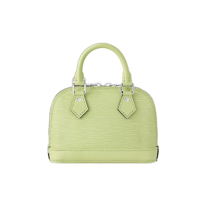 LOUIS VUITTON Alma Nano 水波纹 粒面牛皮 手提包 超迷你 女款 绿诺托绿