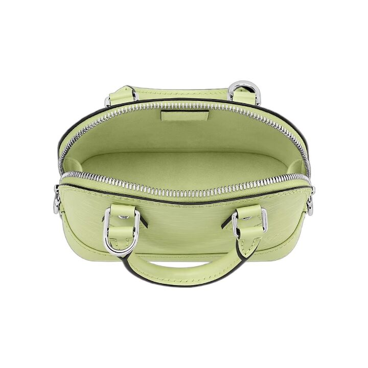 LOUIS VUITTON Alma Nano 水波纹 粒面牛皮 手提包 超迷你 女款 绿诺托绿
