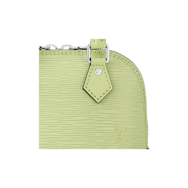 LOUIS VUITTON Alma Nano 水波纹 粒面牛皮 手提包 超迷你 女款 绿诺托绿