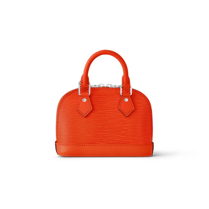LOUIS VUITTON Alma Nano 可拆卸可调节肩带拉链开合 Epi粒面牛皮革 旅行包单肩斜挎手提包 超迷你 女款 橙色