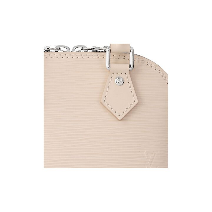 LOUIS VUITTON Alma Nano 可拆卸可调节肩带拉链开合 Epi粒面牛皮革 旅行包单肩斜挎手提包 超迷你 女款 石英白