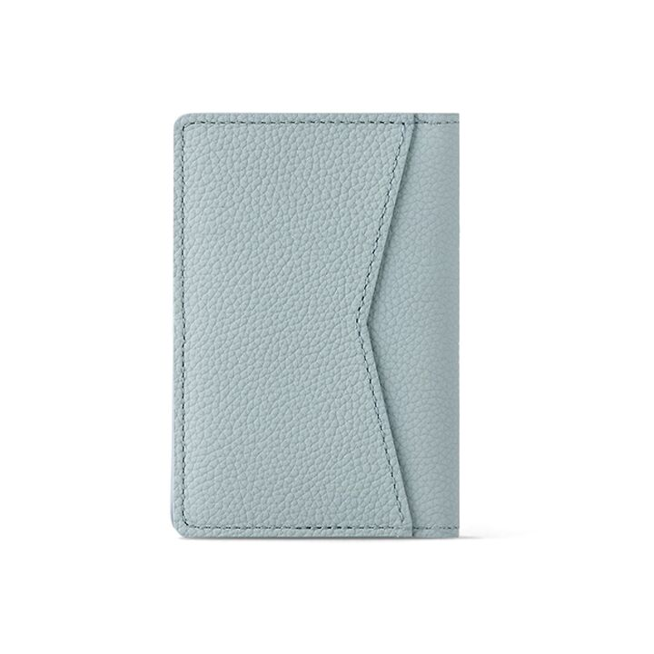 LOUIS VUITTON 字母图案翻盖开合 牛皮革 钱包 男款 云蓝色