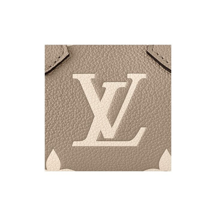 LOUIS VUITTON Speedy Nano 可拆卸可调节肩带拉链开合压花 柔软粒面牛皮 手提单肩斜挎包 超迷你 女款 托特雷尔灰拼奶油色