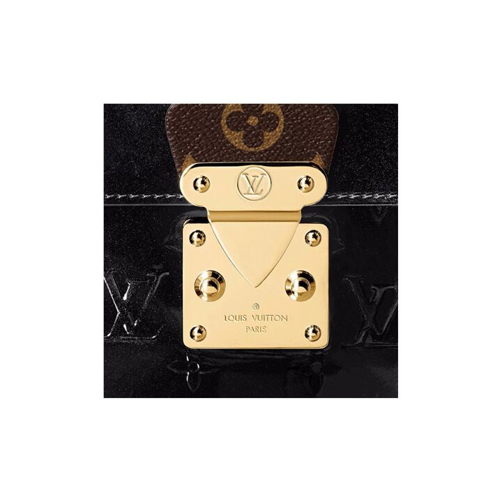 LOUIS VUITTON Spring Street 标志压花金属锁扣 牛皮 手提包斜挎包单肩包 女款 黑色