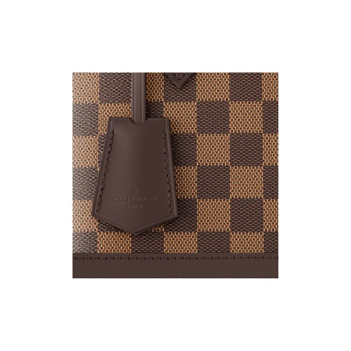 LOUIS VUITTON Alma BB 金色五金可拆卸肩带 涂层帆布 单肩斜挎手提包 女款 棕色