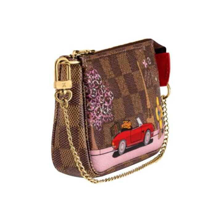 LOUIS VUITTON Pochette Accessories 棋盘格 帆布织物 手拿包麻将包腋下包单肩包 迷你 女款 多色
