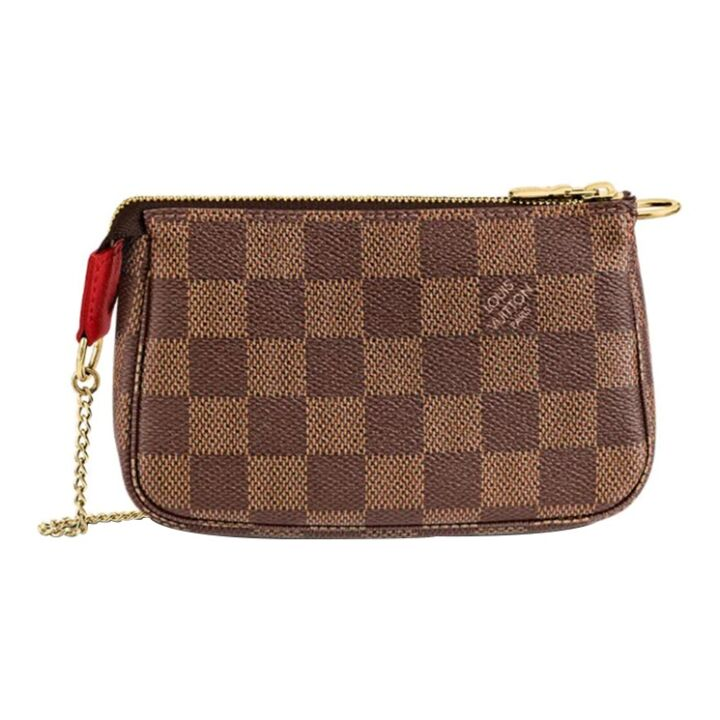 LOUIS VUITTON Pochette Accessories 棋盘格 帆布织物 手拿包麻将包腋下包单肩包 迷你 女款 多色