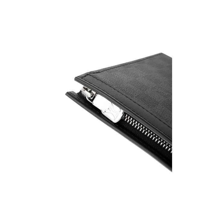 LOUIS VUITTON Pochette Voyage MM 老虎图案棋盘格纹护照印章风格老花 帆布拼牛皮饰边 盥洗包洗漱包手拿包 中号 男款 灰黑色