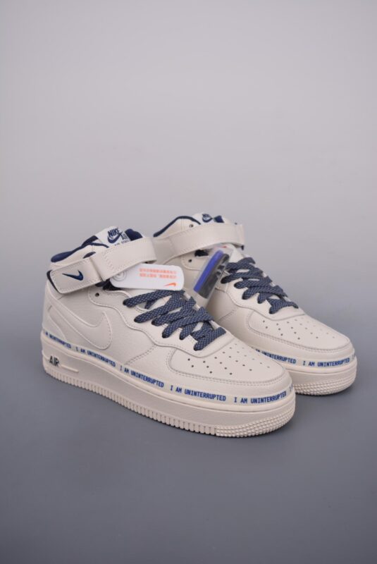 运动鞋, Nike Air Force 1 Mid, Nike Air Force 1, Nike, Air Force 1 - Nike Air Force 1 MID 米蓝 马克笔签名