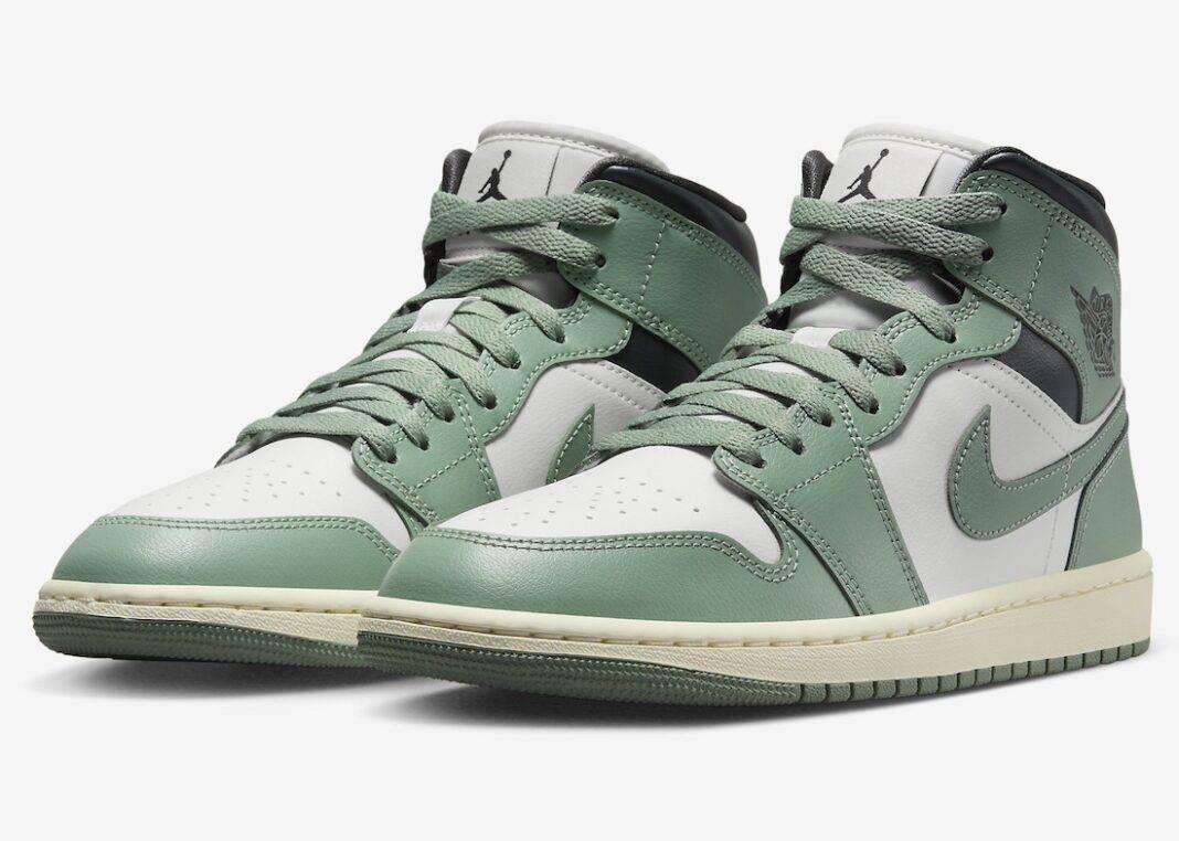 Jordan, Jade Smoke, Air Jordan 1 Mid, Air Jordan 1, Air Jordan - 2024年4月发布的Air Jordan 1 Mid "Jade Smoke"